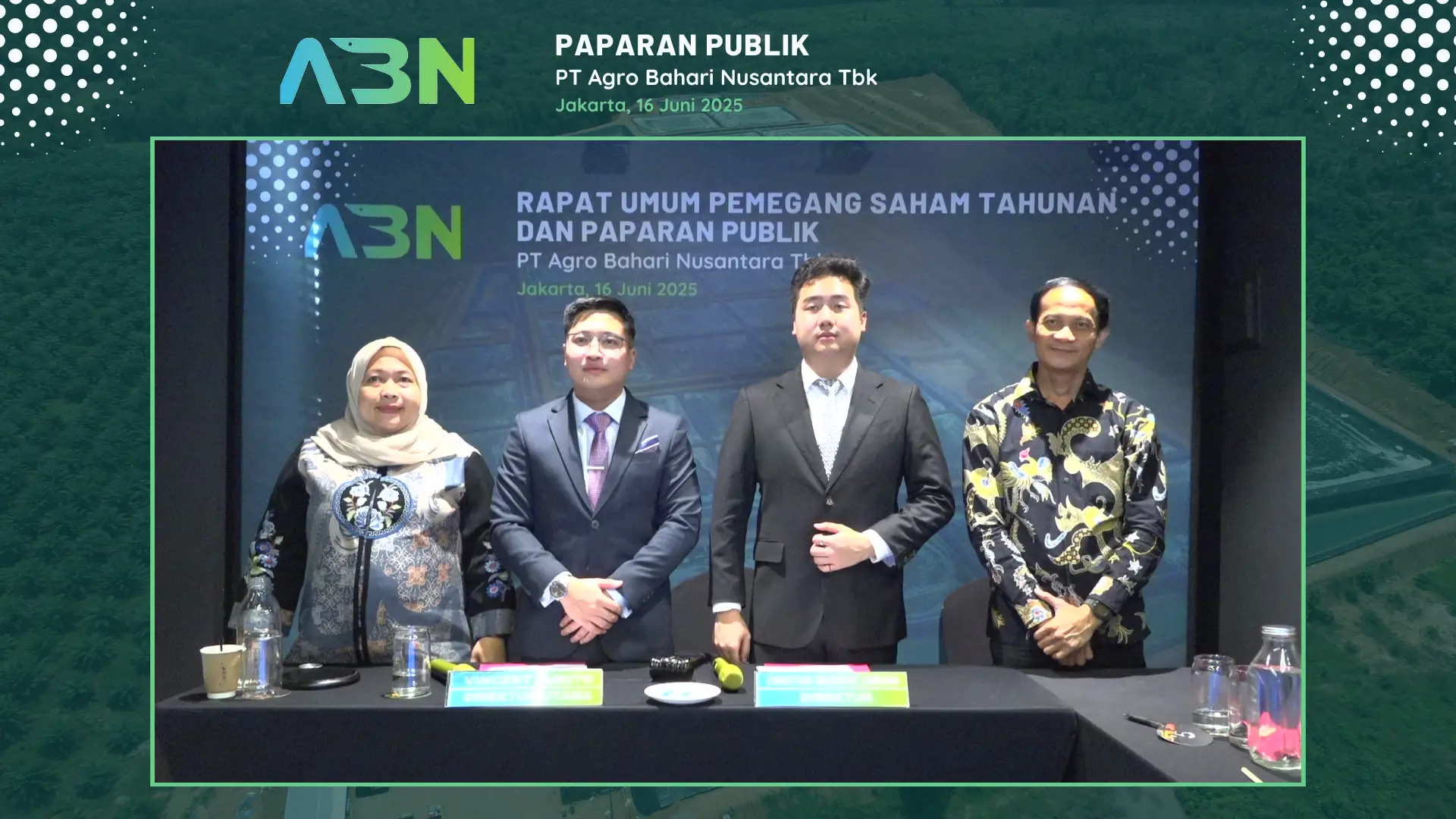 RUPST dan Public Expose PT Agro Bahari Nusantara Tbk 16 Juni 2025