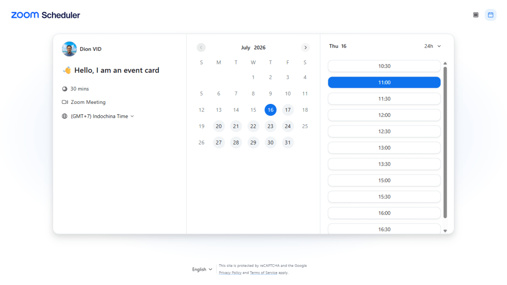 Zoom Scheduler